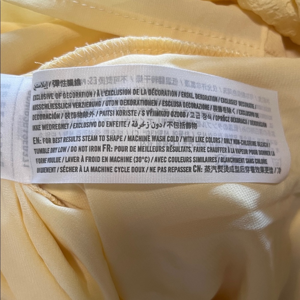Yellow Puff Sleeve Women's skort dress - Picture 7 of 7